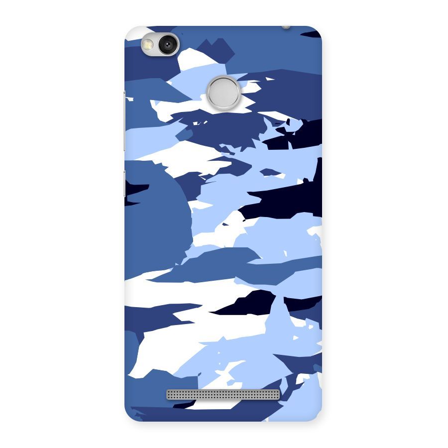 Blue White Canvas Back Case for Redmi 3S Prime