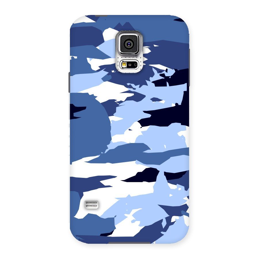 Blue White Canvas Back Case for Samsung Galaxy S5