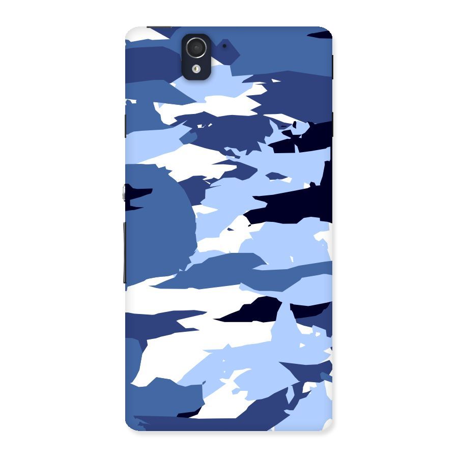 Blue White Canvas Back Case for Sony Xperia Z