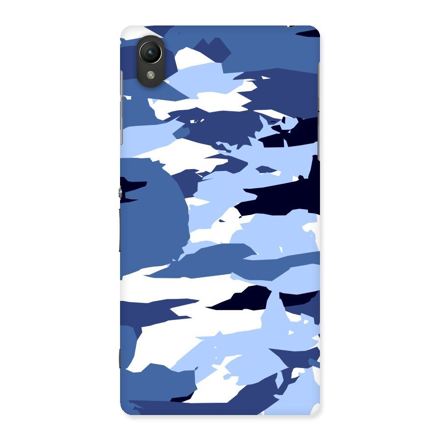 Blue White Canvas Back Case for Sony Xperia Z2