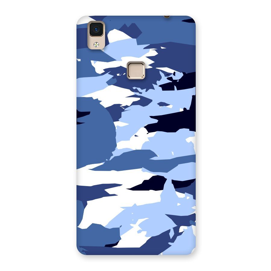 Blue White Canvas Back Case for V3 Max