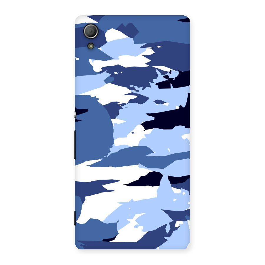 Blue White Canvas Back Case for Xperia Z3 Plus