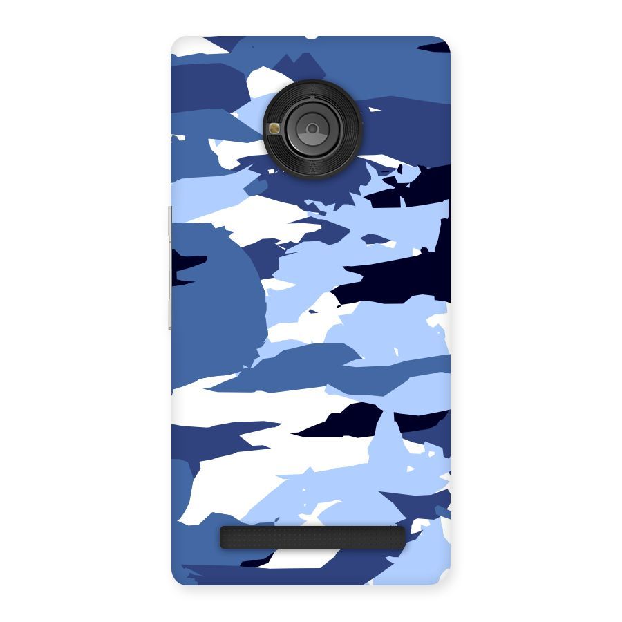 Blue White Canvas Back Case for Yu Yuphoria