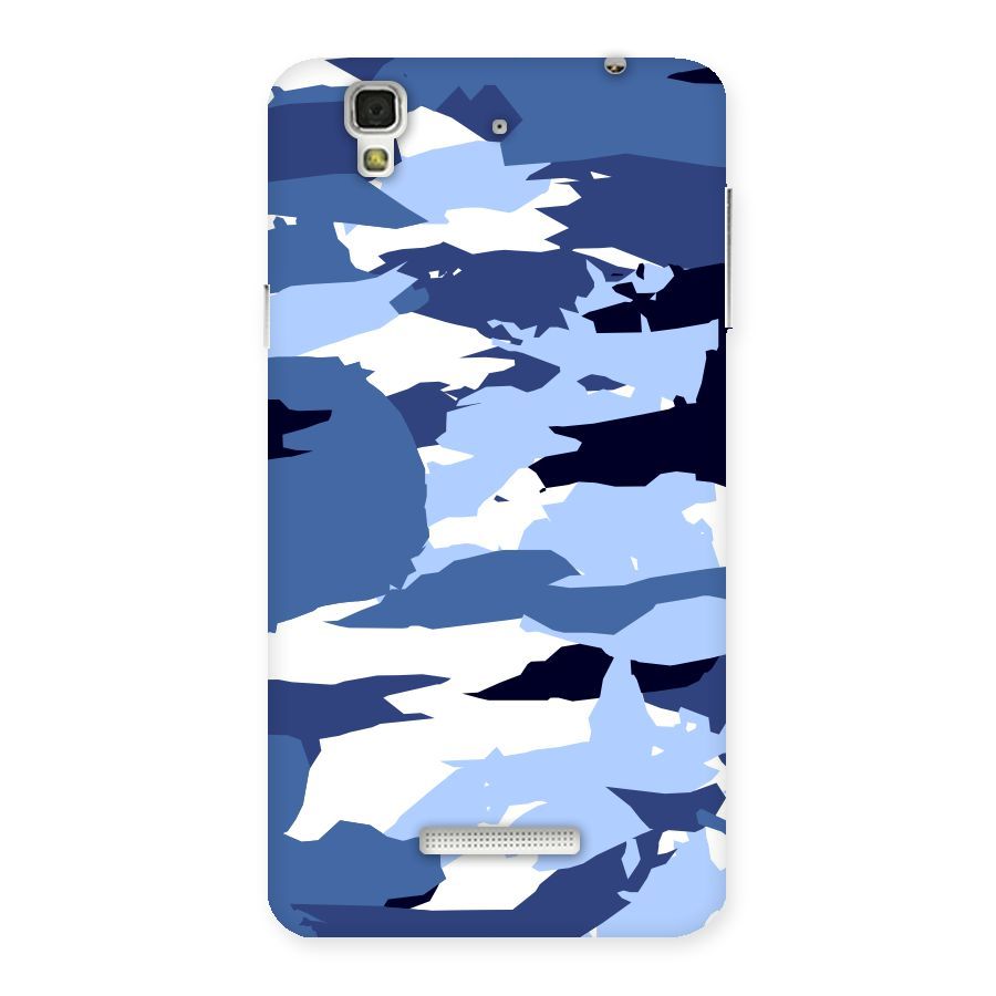Blue White Canvas Back Case for Yu Yureka