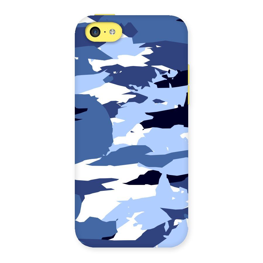 Blue White Canvas Back Case for iPhone 5C