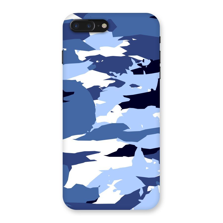 Blue White Canvas Back Case for iPhone 7 Plus