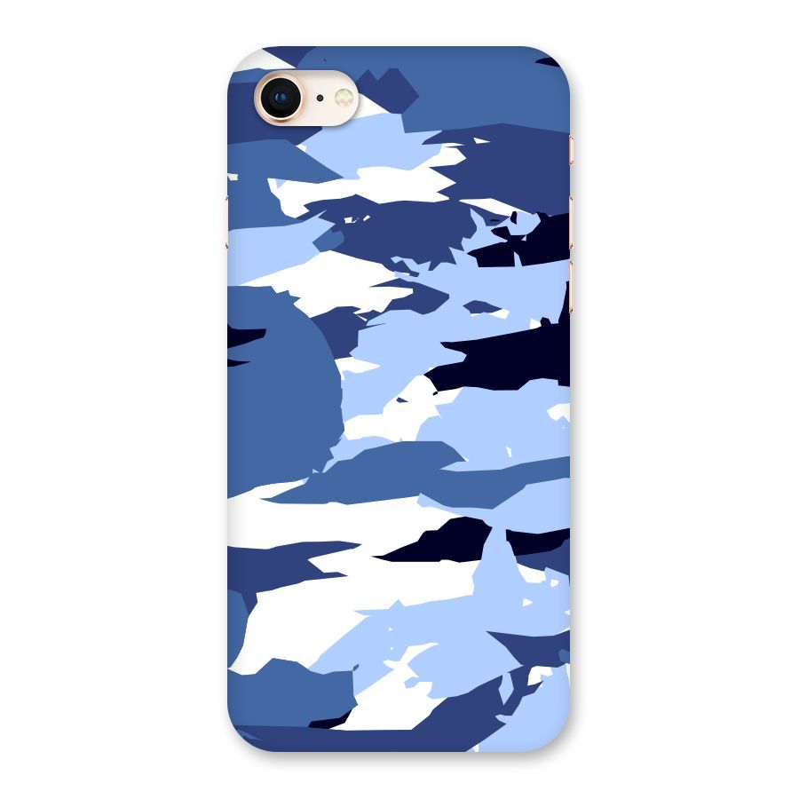 Blue White Canvas Back Case for iPhone 8