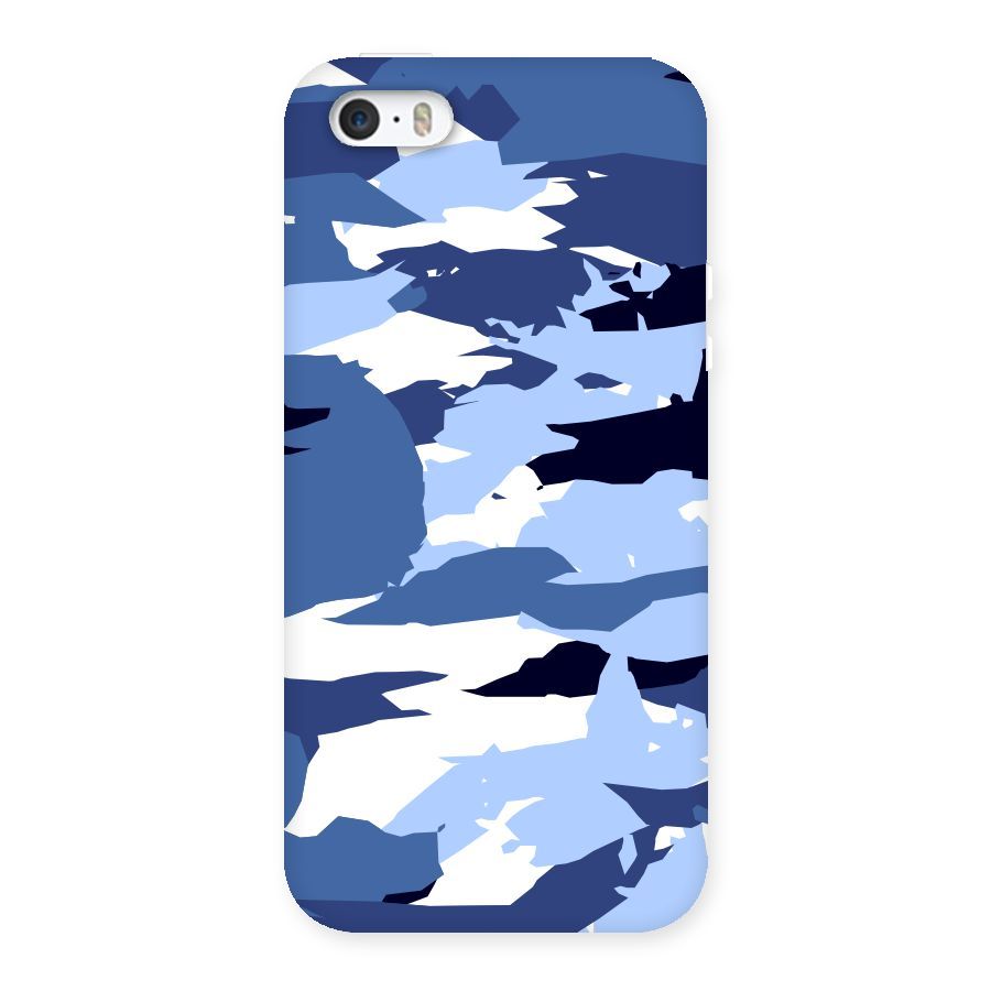 Blue White Canvas Back Case for iPhone SE