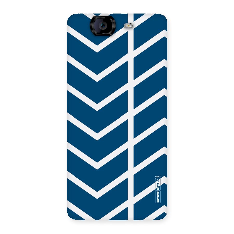 Blue White Pattern Back Case for Canvas Knight A350
