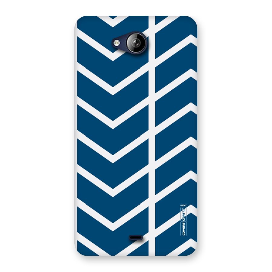 Blue White Pattern Back Case for Canvas Play Q355