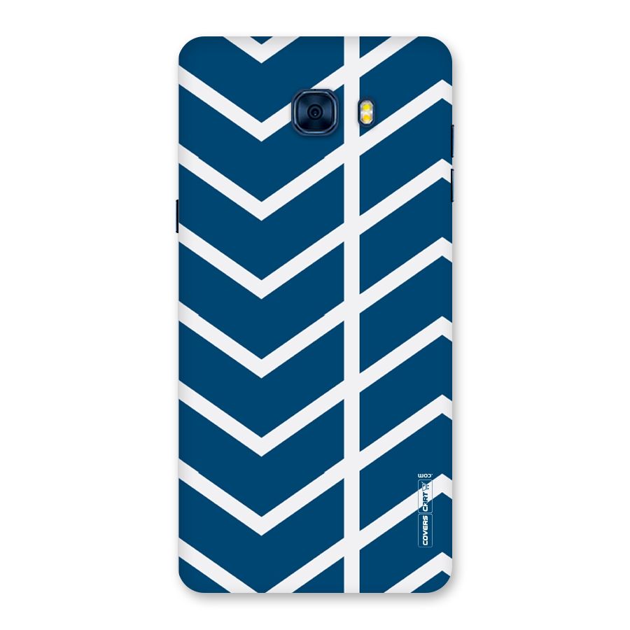 Blue White Pattern Back Case for Galaxy C7 Pro