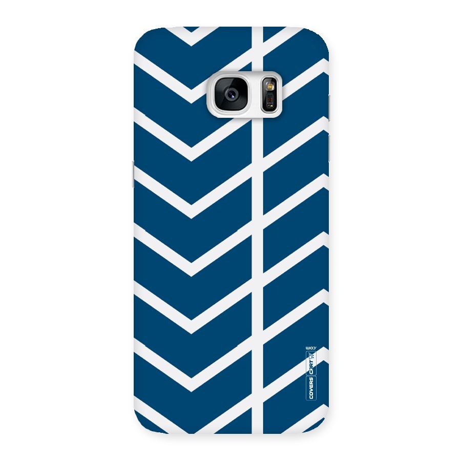 Blue White Pattern Back Case for Galaxy S7 Edge