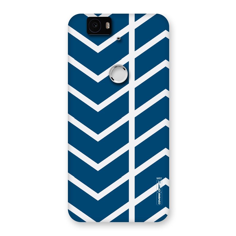 Blue White Pattern Back Case for Google Nexus-6P