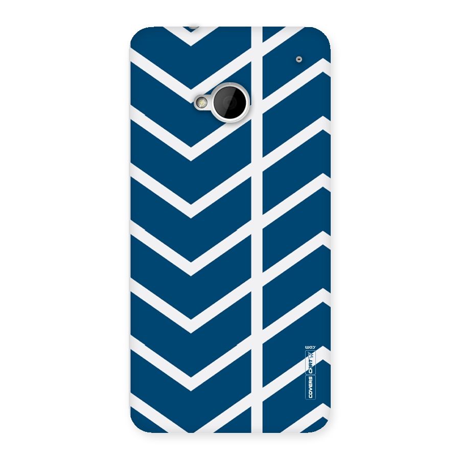 Blue White Pattern Back Case for HTC One M7
