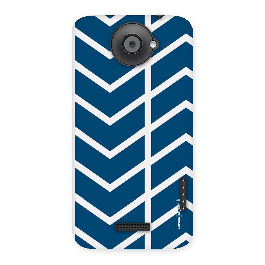 Blue White Pattern Back Case for HTC One X