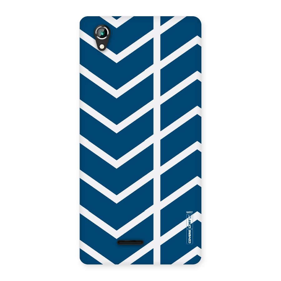 Blue White Pattern Back Case for Lava Iris 800