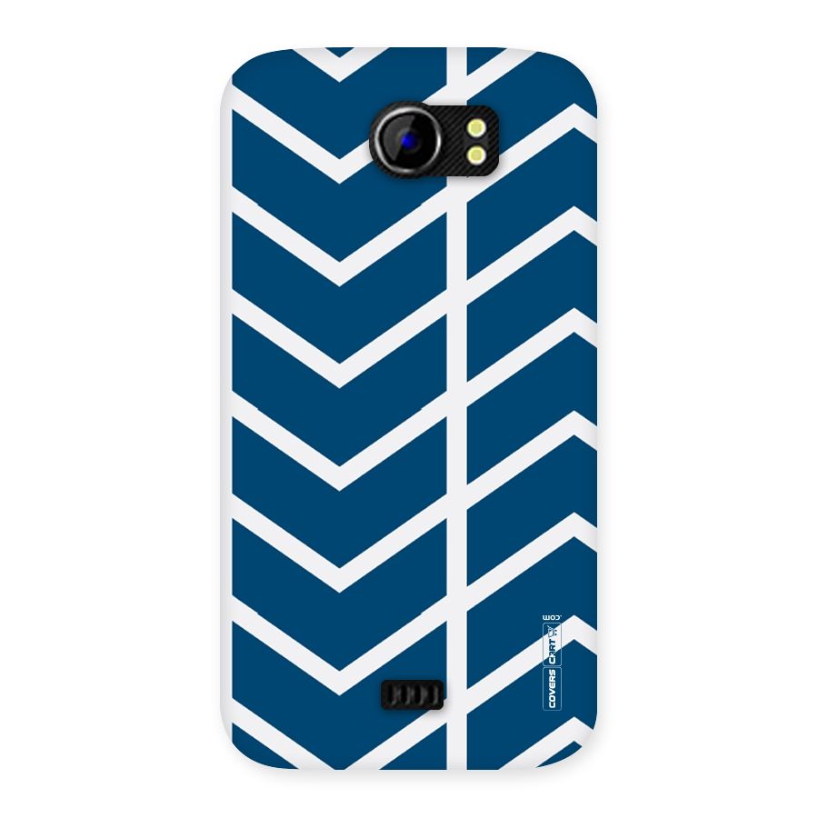 Blue White Pattern Back Case for Micromax Canvas 2 A110