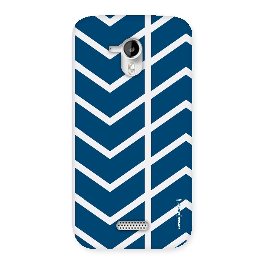 Blue White Pattern Back Case for Micromax Canvas HD A116