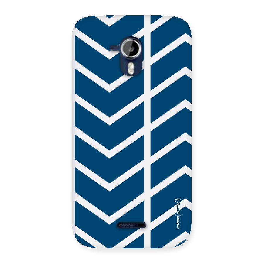 Blue White Pattern Back Case for Micromax Canvas Magnus A117