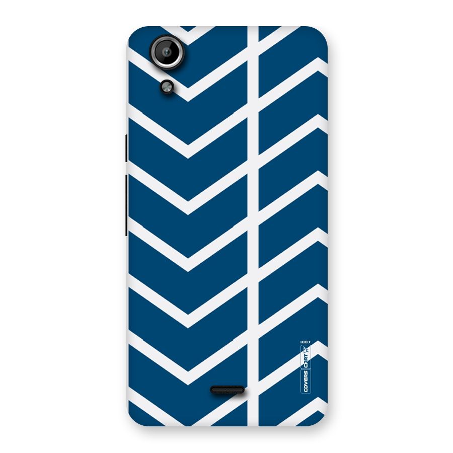 Blue White Pattern Back Case for Micromax Canvas Selfie Lens Q345