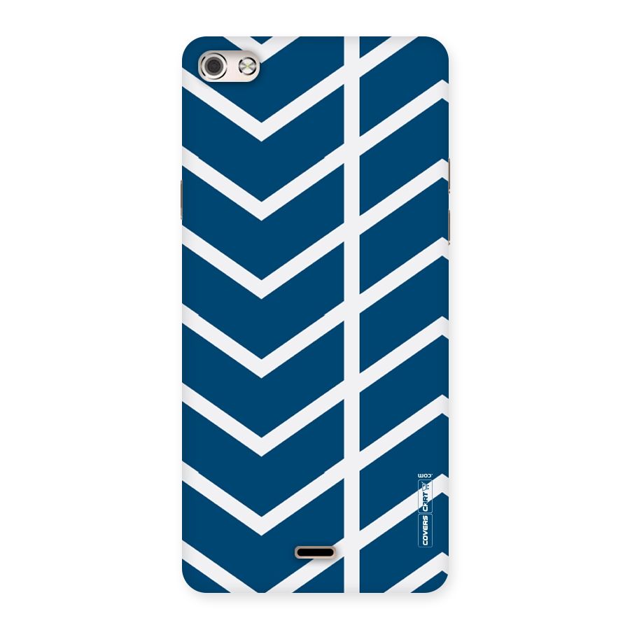 Blue White Pattern Back Case for Micromax Canvas Silver 5