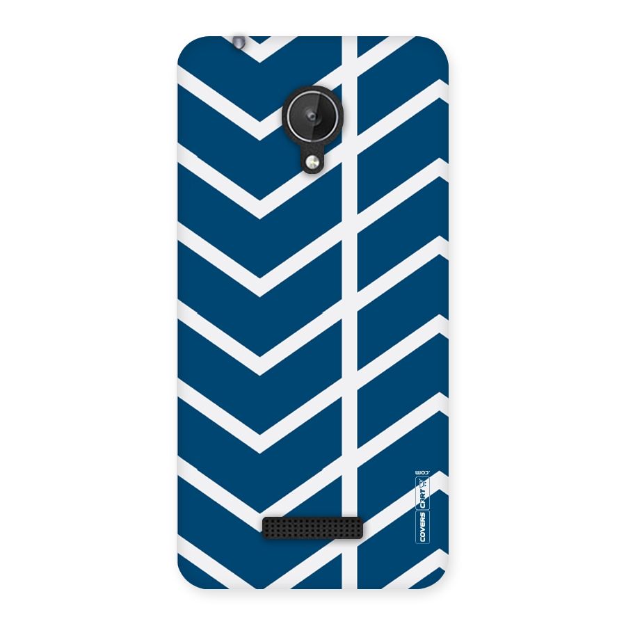 Blue White Pattern Back Case for Micromax Canvas Spark Q380