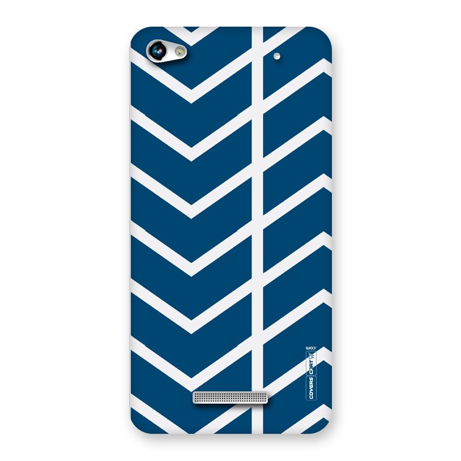 Blue White Pattern Back Case for Micromax Hue 2