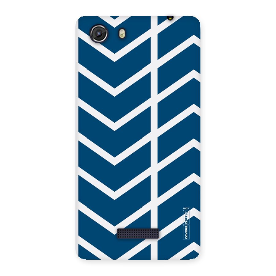 Blue White Pattern Back Case for Micromax Unite 3