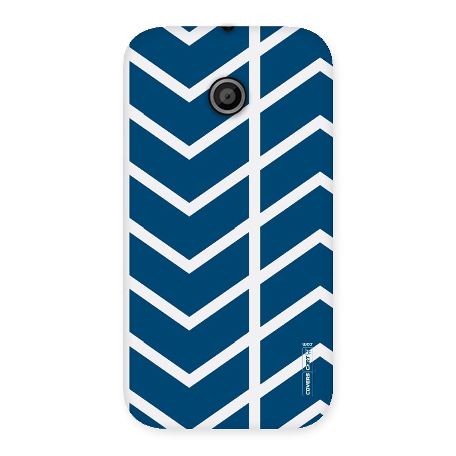 Blue White Pattern Back Case for Moto E