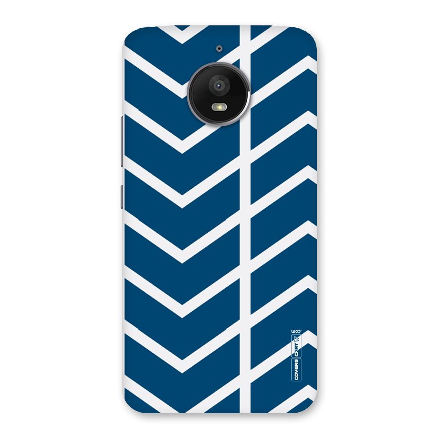Blue White Pattern Back Case for Moto E4 Plus