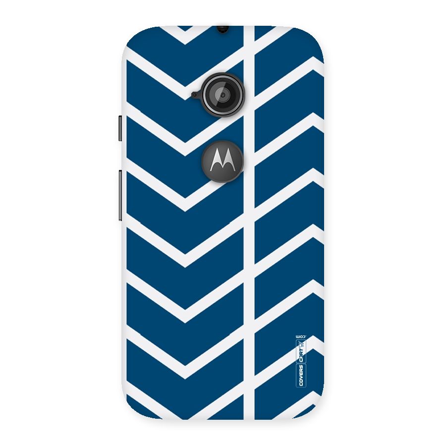 Blue White Pattern Back Case for Moto E 2nd Gen