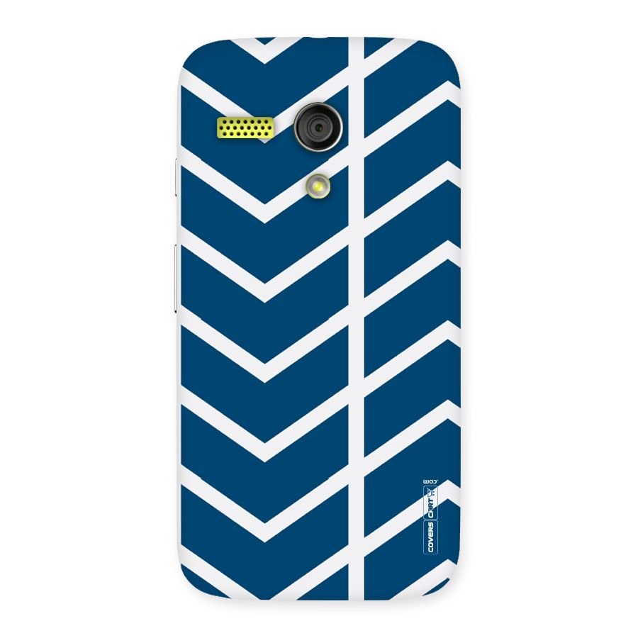 Blue White Pattern Back Case for Moto G