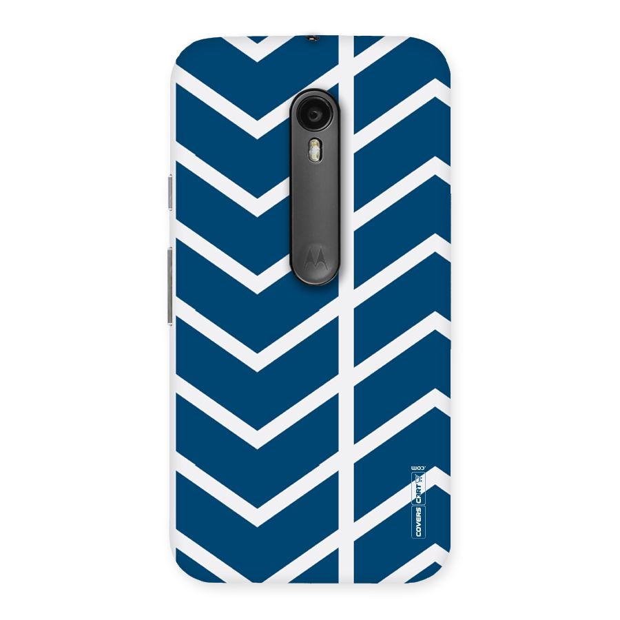Blue White Pattern Back Case for Moto G3