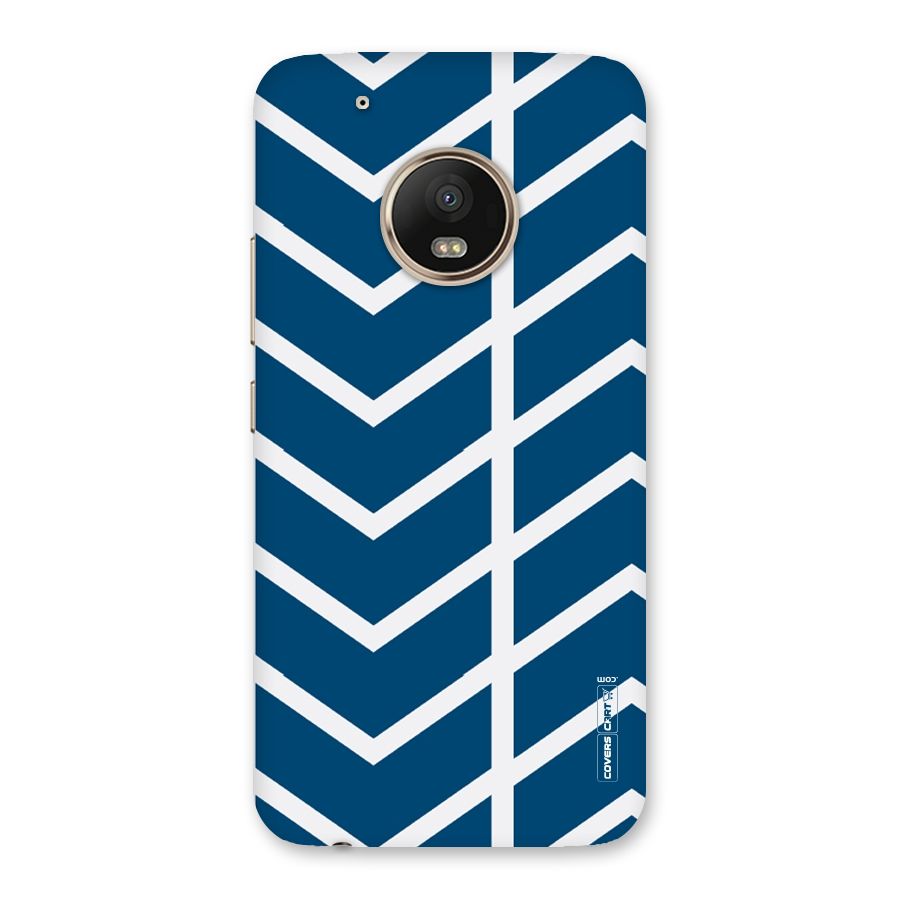 Blue White Pattern Back Case for Moto G5 Plus