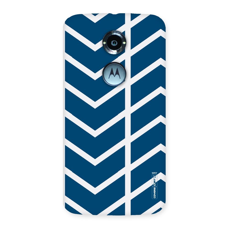 Blue White Pattern Back Case for Moto X 2nd Gen