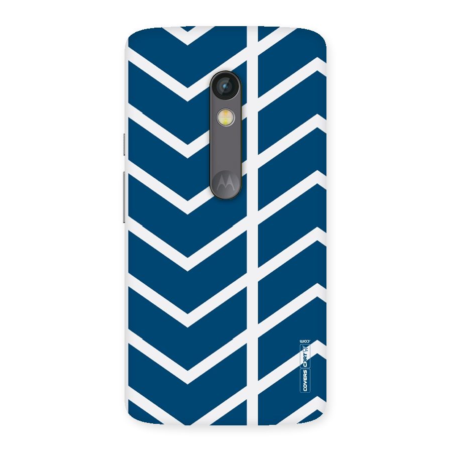 Blue White Pattern Back Case for Moto X Play