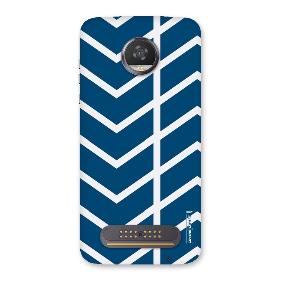 Blue White Pattern Back Case for Moto Z2 Play