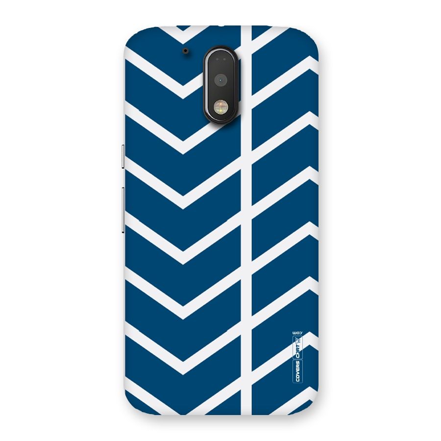 Blue White Pattern Back Case for Motorola Moto G4