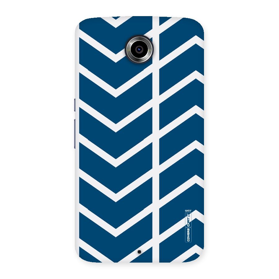 Blue White Pattern Back Case for Nexsus 6