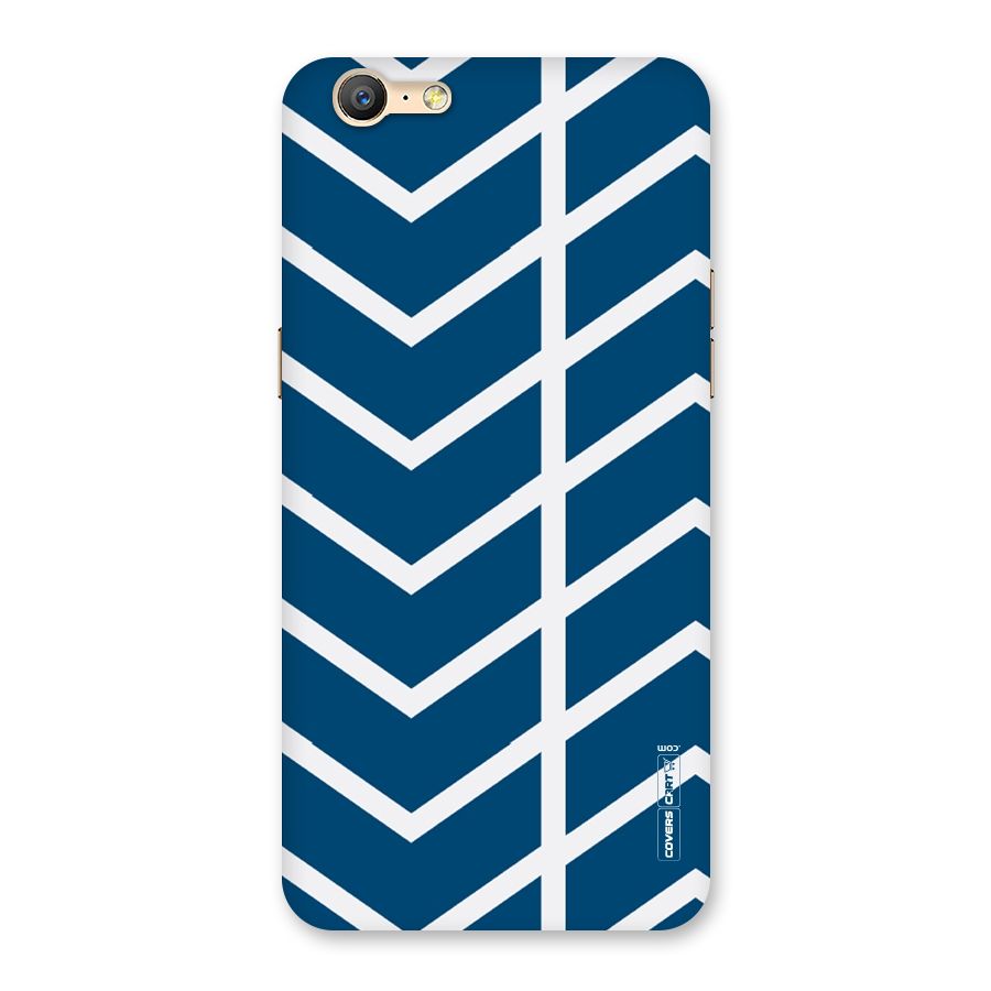 Blue White Pattern Back Case for Oppo A57