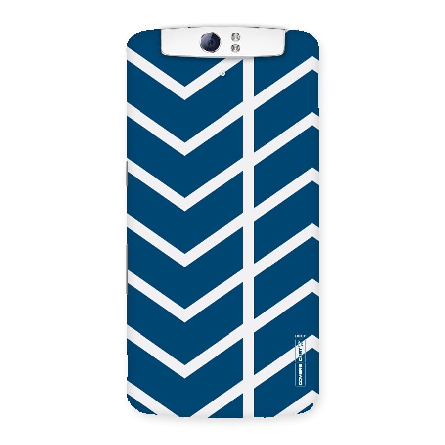 Blue White Pattern Back Case for Oppo N1