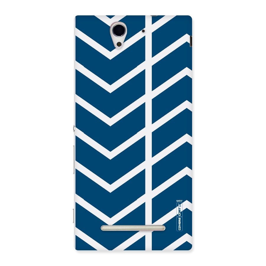 Blue White Pattern Back Case for Sony Xperia C3