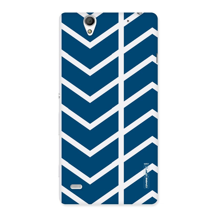 Blue White Pattern Back Case for Sony Xperia C4