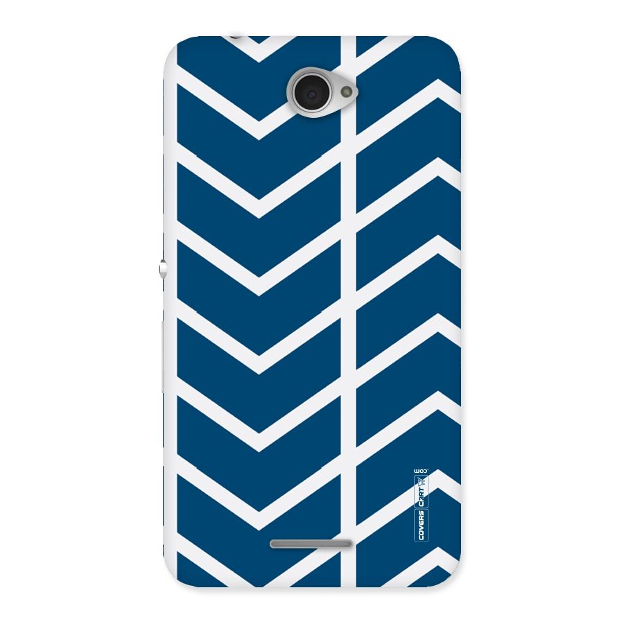 Blue White Pattern Back Case for Sony Xperia E4