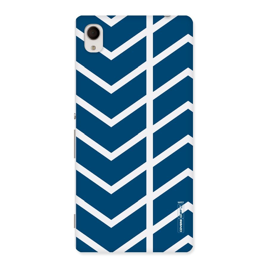 Blue White Pattern Back Case for Sony Xperia M4