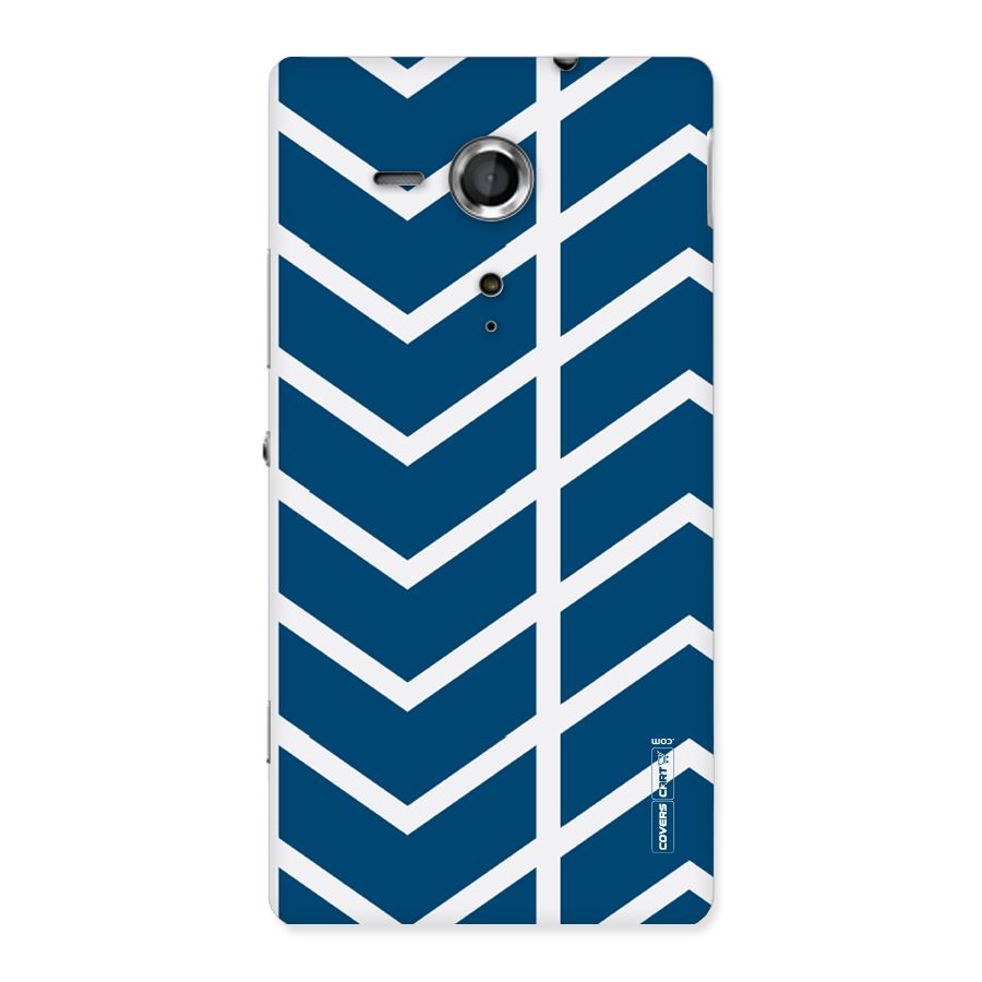 Blue White Pattern Back Case for Sony Xperia SP