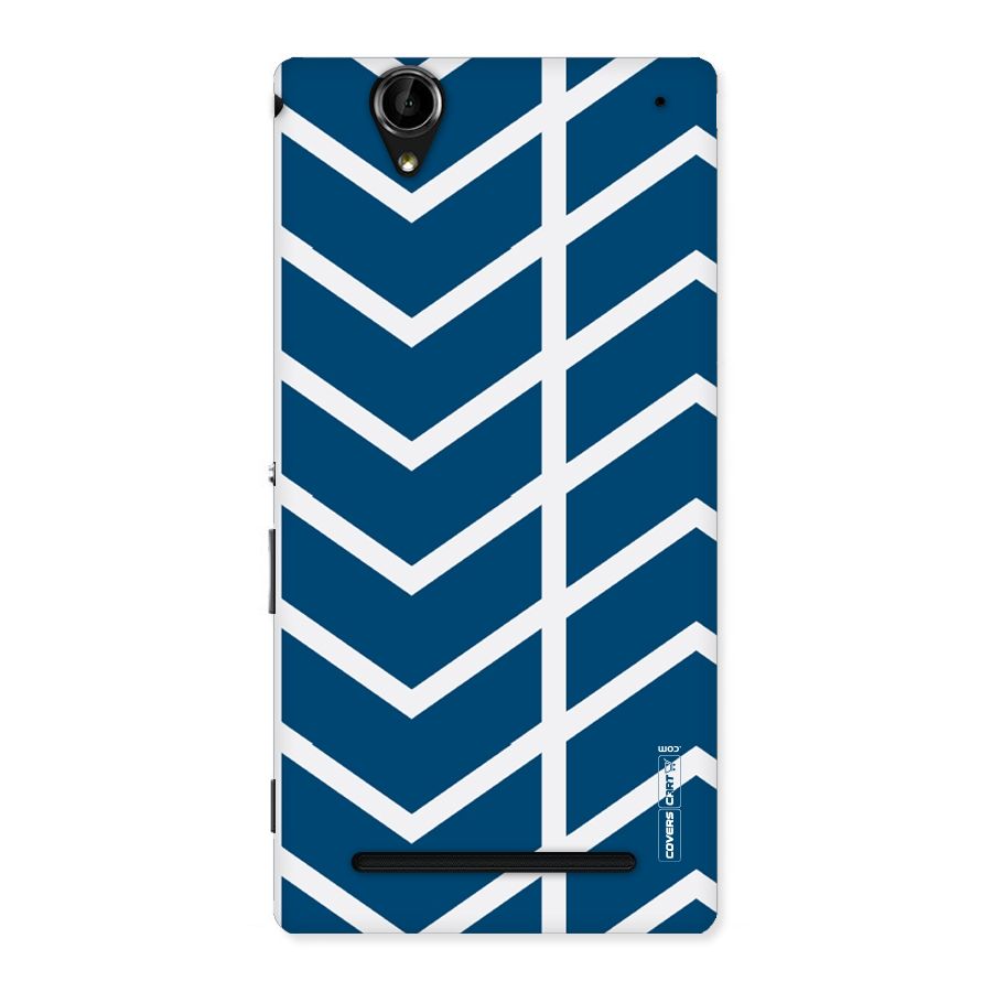 Blue White Pattern Back Case for Sony Xperia T2
