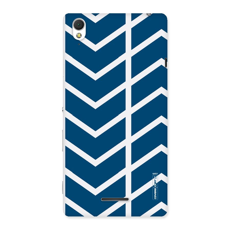 Blue White Pattern Back Case for Sony Xperia T3