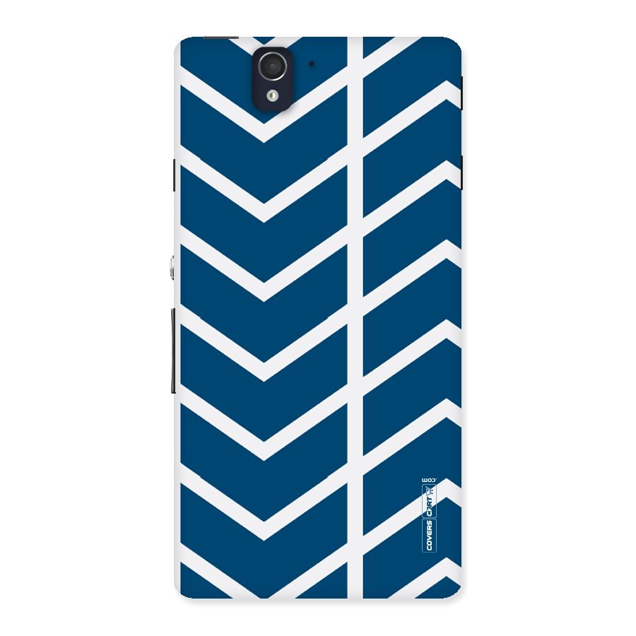 Blue White Pattern Back Case for Sony Xperia Z