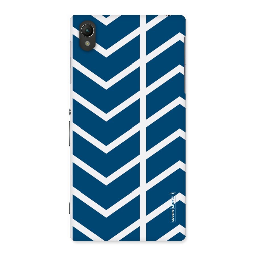 Blue White Pattern Back Case for Sony Xperia Z1